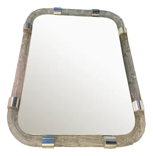 Italian Torciglione Murano Style Glass Wall Mirror by Simoeng