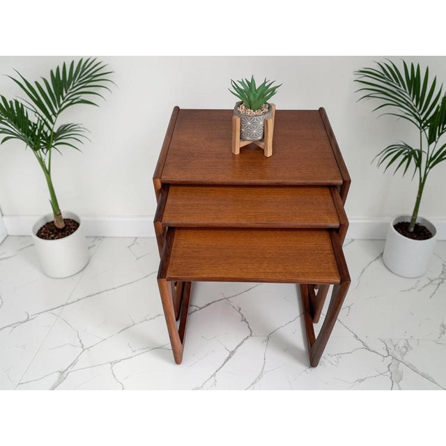 Wood Mid-Century Modern Nesting Tables in Teak from G-Plan, 1960s, Set of 3 For Sale - Image 7 of 18