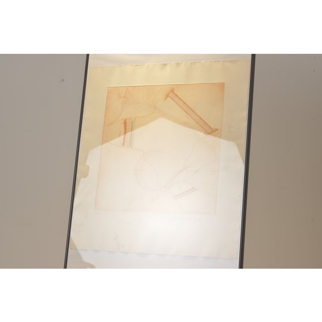 Stefan Wewerka, Drypoint Etchings, Hand-Colored, 1972, 7 Pieces, No. 51/55 For Sale - Image 10 of 18