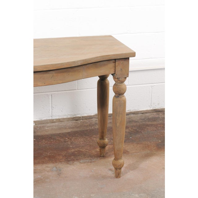French Country 19th C. Bow-Front Console For Sale - Image 9 of 12