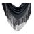Antique Flaminco Fringed Piano Shawl Midnight Black - Outstanding For Sale