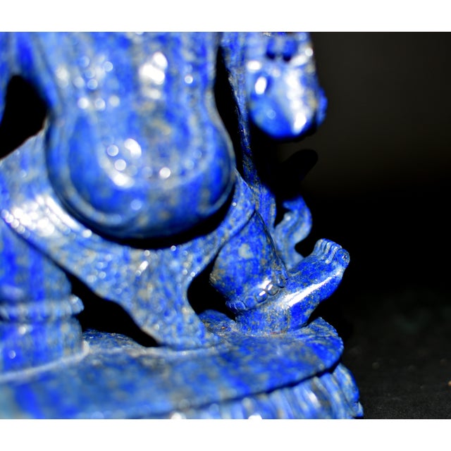 Natural Lapis Indian God Vajrapani Protector For Sale - Image 13 of 17