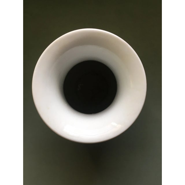 Vintage Mid 20th Century Nora Fenton Gray Cherry Blossom Ceramic Vase For Sale - Image 9 of 13