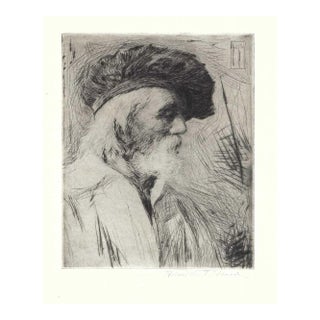 Franklin Wood the Velvet Cap Drypoint For Sale