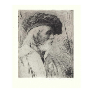 Franklin Wood the Velvet Cap Drypoint