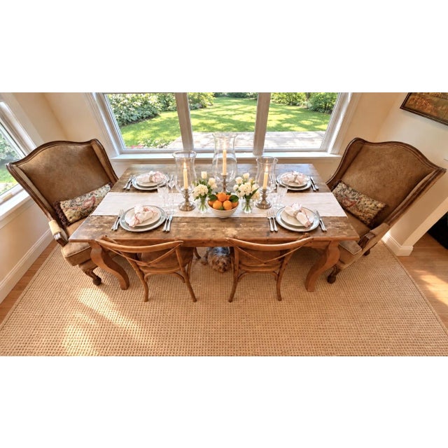 Pair of Custom Louis XV–Style Wingback Bergère Chairs With Botanical Pheasant Upholstery For Sale - Image 10 of 18