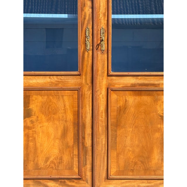 Late 19th Century 19th Century French Louis Philippe Walnut 4-Door Bookcase, 1880s For Sale - Image 5 of 14
