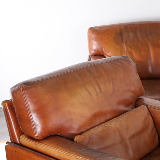Leather Living Room Set from Roche Bobois, 1980s, Set of 3 For Sale - Image 9 of 18