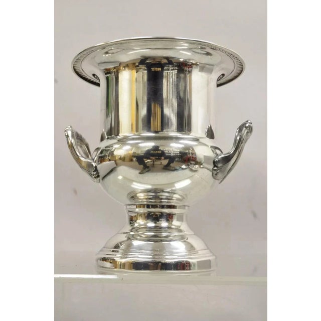 Vintage Leonard Victorian Style Silver Plated Trophy Cup Champagne Chiller Ice Bucket. Circa Late 20th Century....