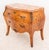 Louis XV Style Marble Top Rosewood Marquetry Bombe Chest of Drawers, with floral motif on the two curved drawers, raised...