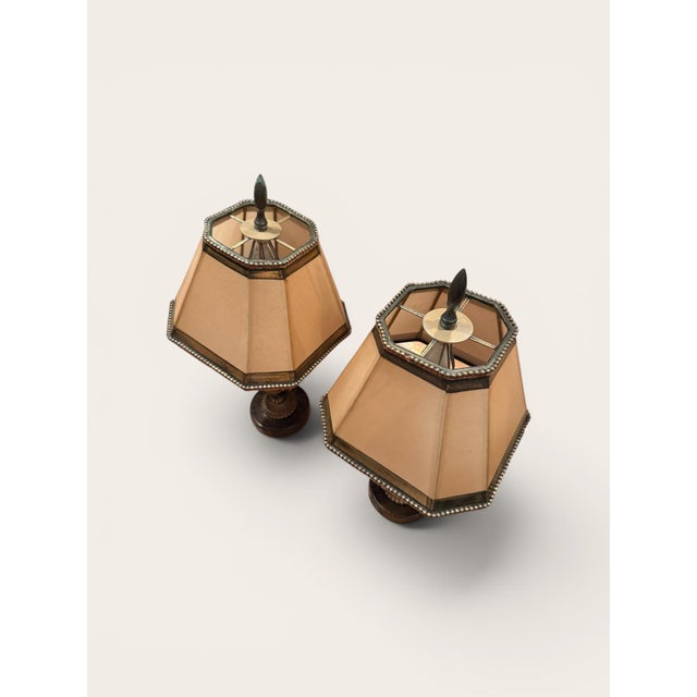 Pair of Miniature 19th Century French Bronze Flame and Urn Fragment Lamps For Sale - Image 4 of 4