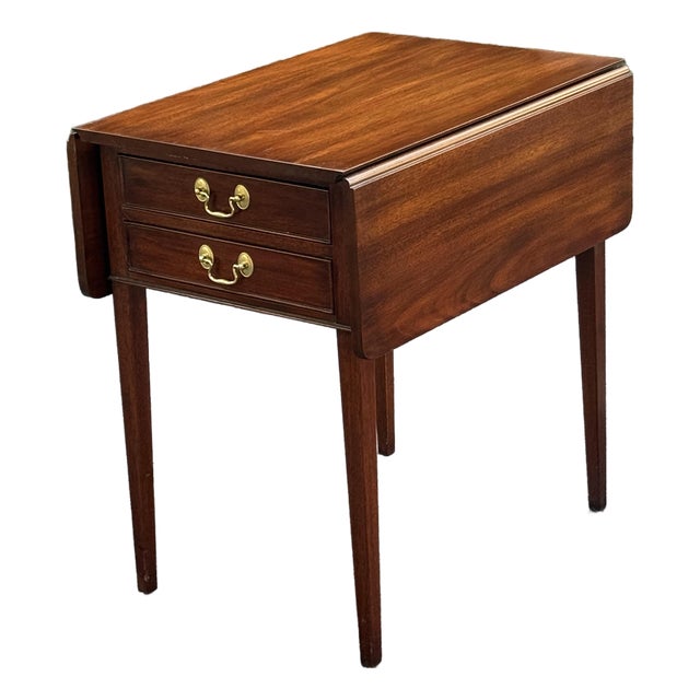 Henkel Harris Drop Leaf Pembroke Side Table For Sale