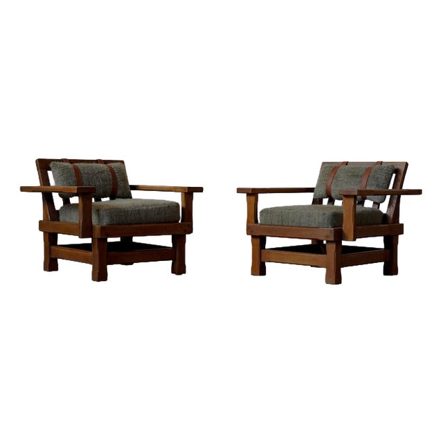 Brutalist Armchairs, Europe, 1960s, Set of 2 For Sale