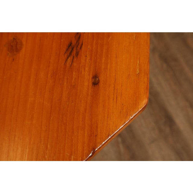 Wood Antique Continental Pine Octagonal Rent Table For Sale - Image 7 of 18