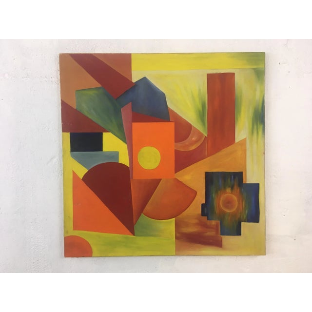 Yellow 1960s Mid-Century Modern Painting For Sale - Image 8 of 8