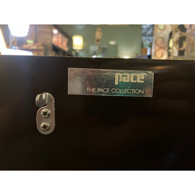 Mid-Century Modern 1970s Rare Leon Rosen for Pace Collection Burl Wood & Chrome Credenza For Sale - Image 3 of 3