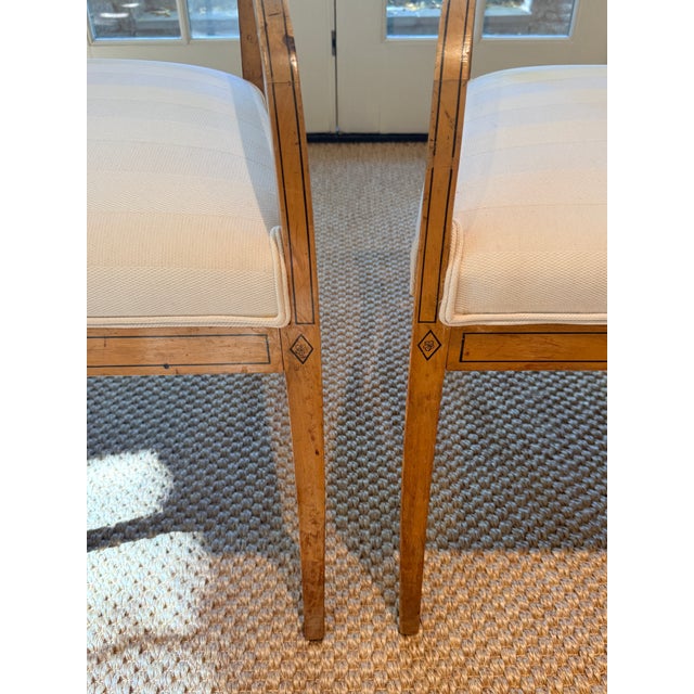 1900 - 1909 Pair of Antique Empire Chairs For Sale - Image 5 of 13