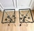 An exceptionally beautiful pair of vintage wrought-iron side tables by Scully & Scully. Their wonderfully sculptural bases...