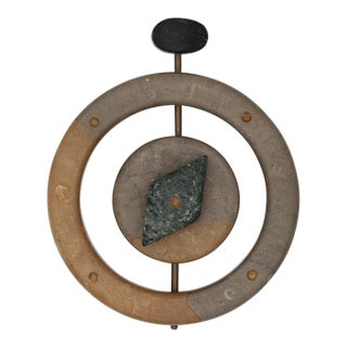Astrolabe Marble Sculpture, 1995 Modern Art, Portuguese, Signed For Sale