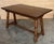Wood 20th Century Spanish Console Fold Out Farm Table with Wood Stretcher, 1890s For Sale - Image 7 of 12