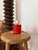 1970s Postmodern Sculptural Table Lamp – MCM Gloss Red Stacked Cylinder Base For Sale - Image 5 of 8
