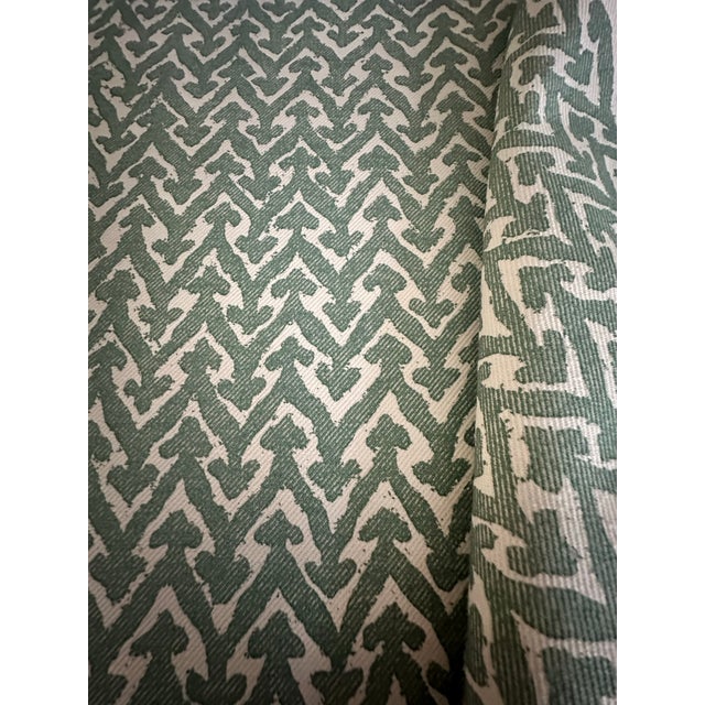 Textile Fermoie Rabanna Cotton Fabric 2 5/8 Yards For Sale - Image 7 of 7