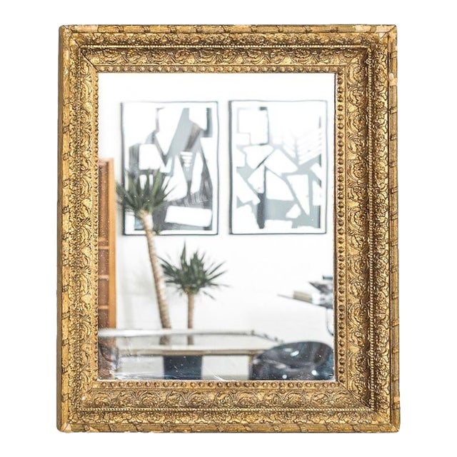 Vintage Antique Ornate Gold Decorative Hanging Wall Mirror For Sale