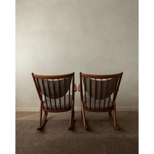 Vintage Model 182 Rocking Chairs by Frank Reenskaug for Bramin, 1950s, Set of 2 For Sale - Image 6 of 18