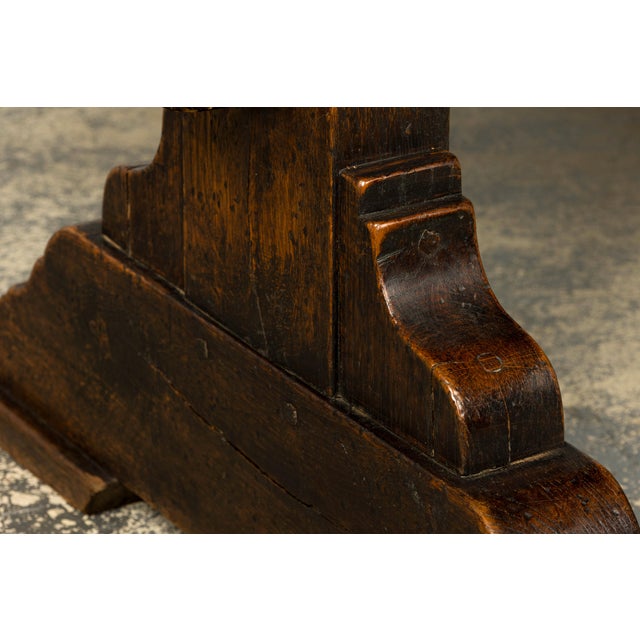 18th Century French Provincial Oak Refectory Trestle Dining Table For Sale - Image 13 of 18