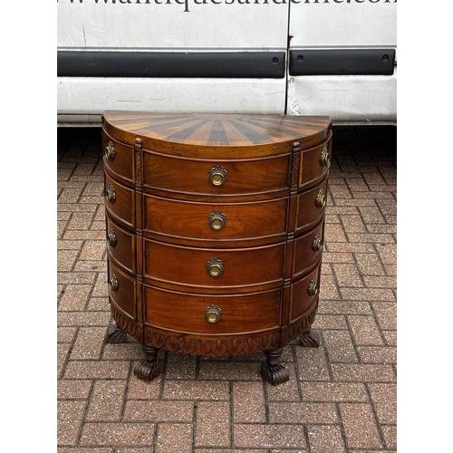 Chest of Drawers with Sunburst Inlaid Top For Sale - Image 3 of 18
