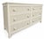 Beautiful vintage Wicker by Henry Link six-drawer dresser featuring intricate woven wicker fronts, coordinating round...