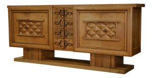 Oak Sideboard by Charles Dudouyt, 1940s