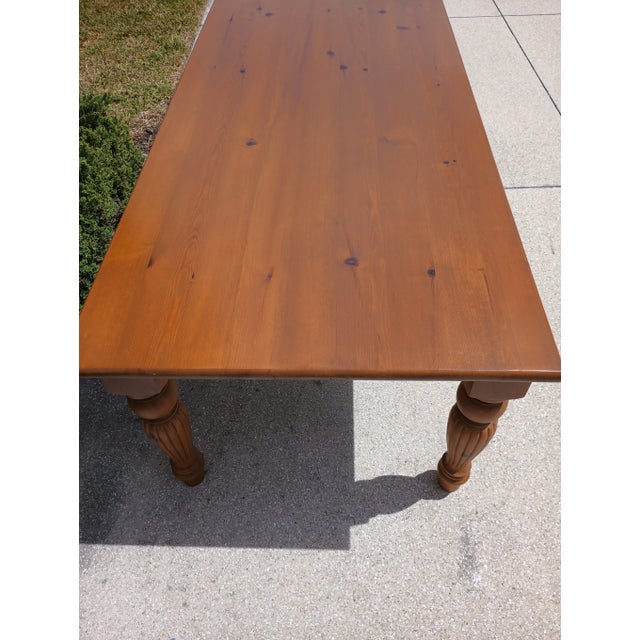 Solid Cherry farm table custom crafted by European Traditions of Sarasota Sturdy table that can be used in any decor. One...