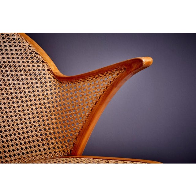 Armchair with Vienna Cane Weaving attributed to Frits Schlegel, 1940s For Sale - Image 9 of 13