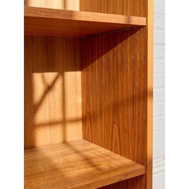 Wood Vintage Danish Modern Teak Bookcase For Sale - Image 7 of 8