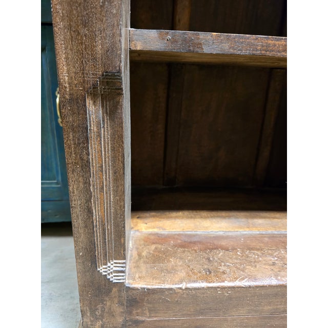 1980s Hand Carved Solid Wood Bookshelf For Sale - Image 4 of 7