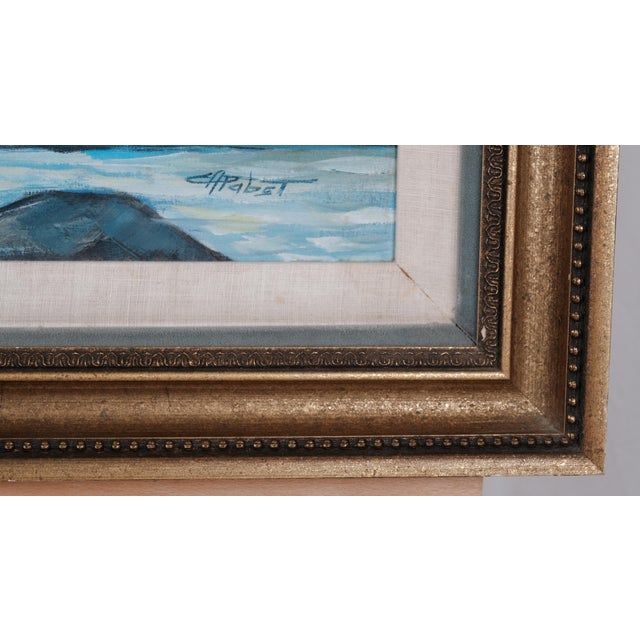 Charles H. Pabst Untitled Ocean Seascape One of a Kind Original Framed and Matted Painting in Very Good Overall Condition For Sale In San Diego - Image 6 of 10