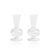 This elegant footed vase combines classic design with contemporary appeal. Crafted from clear glass, it features a...