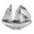 Mid Century Modern Hoselton Canada Aluminum Sailboat Sculpture, Modernist Signed 1084 For Sale