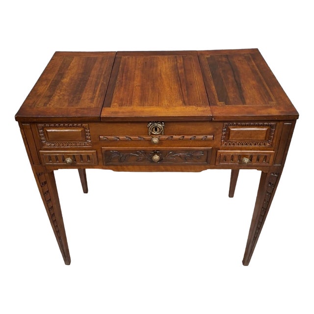 Louis XVI Walnut Dressing Table For Sale