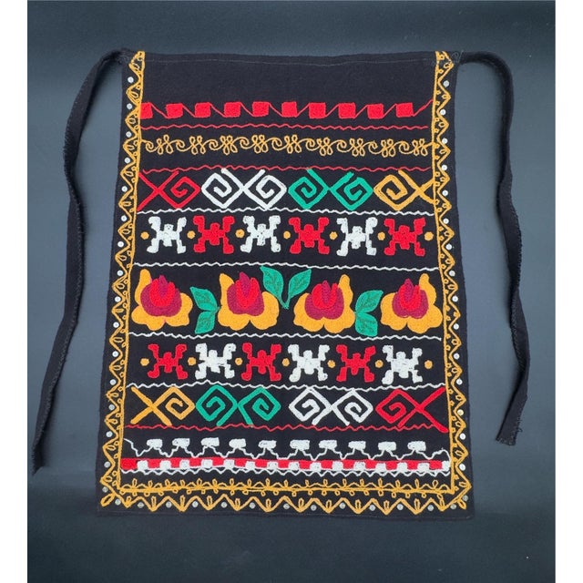 Beautiful Bulgarian traditional embroidered apron, often were worn as part of a folk costume. These aprons are...