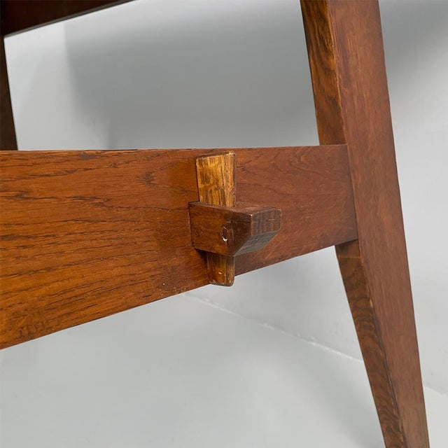 Mid-Century Modern French Oak Dining Table from René Gabriel, 1950s For Sale - Image 14 of 16