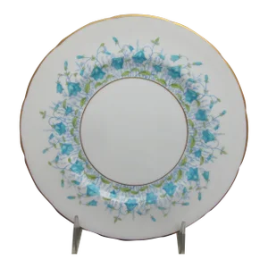 Coalport Vintage Blue Flower Harebell Bone China 7 3/4" Salad Plate