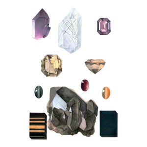Vintage Crystal and Gem Print (Violet)