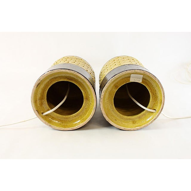 Mid-Century Modern Ceramic Table Lamps by Bitossi, 1960s, Set of 2 For Sale - Image 3 of 3