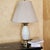 Vintage Ethan Allen Ivory Porcelain & Brass Leaf-Embossed Table Lamp For Sale - Image 18 of 18