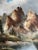 Vintage Alpine Mountain Landscape Oil Painting by J. E. Lemke For Sale