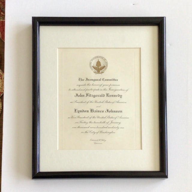 John F. Kennedy original invitation to the historic January 20th, 1961 inauguration of the late President John Fitzgerald...