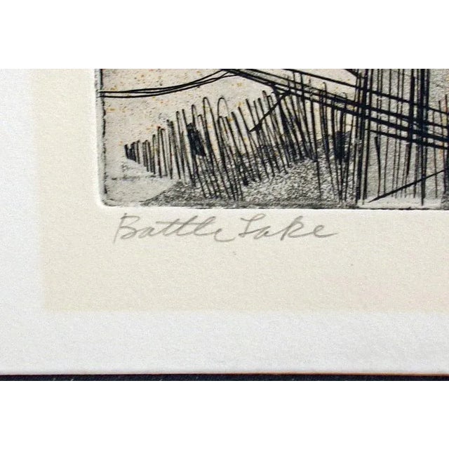 1970s 1979 Vintage Etching Landscape Art Print "Battle Lake" by Bill Ellingson For Sale - Image 5 of 6