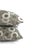 Silver Chenille Rings Pattern Pillow Cover - 20" X 20" For Sale - Image 4 of 5